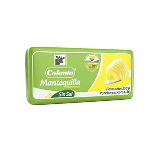 Mantequilla sin Sal Colanta x 250 g