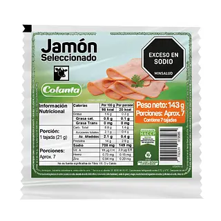 Jamón Colanta 143 g x 7 u