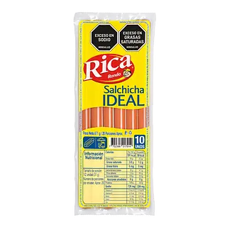 Salchicha Ideal Rica 611 g x 10 u