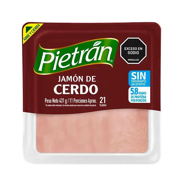 Jamón de Cerdo Pietrán 431 g x 21 u