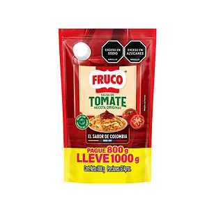 Salsa Tomate Fruco Pague 800 Lleve 1000 g