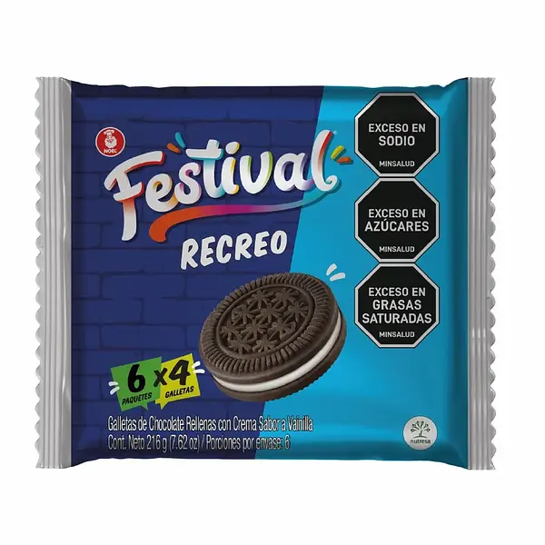 Galleta Festival Recreo 6x4 x 216 g