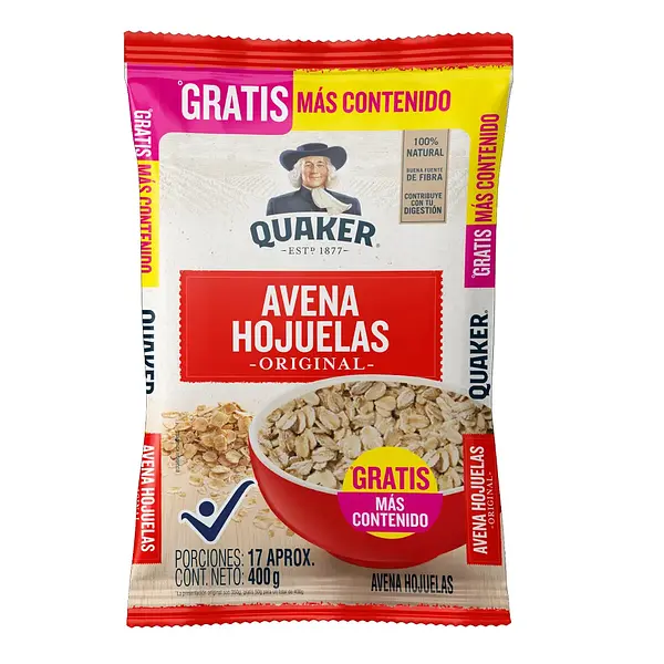 Avena Quaker Hojuelas x 400 g