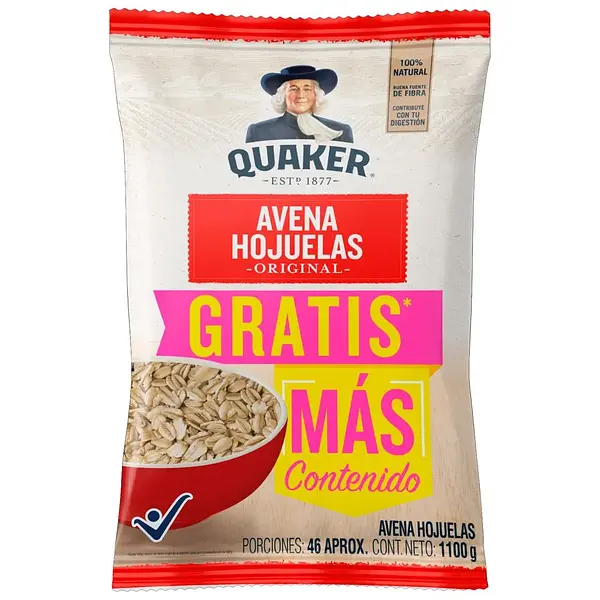 Avena Hojuelas Quaker x 1100  g