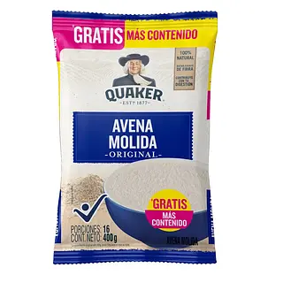 Avena Quaker Molida x 400 g