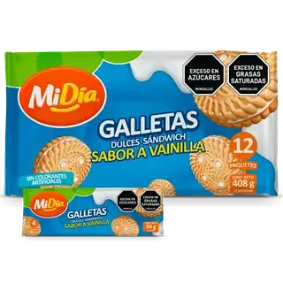 Galleta Sandwich Vainilla Mi Dia x 12