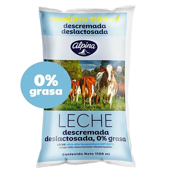 Leche Alpina Descremada-Deslactosada x 1100 ml