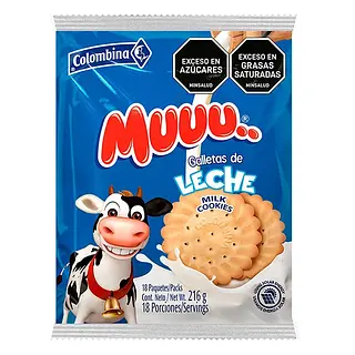 Galleta Leche Muuu x 18 u