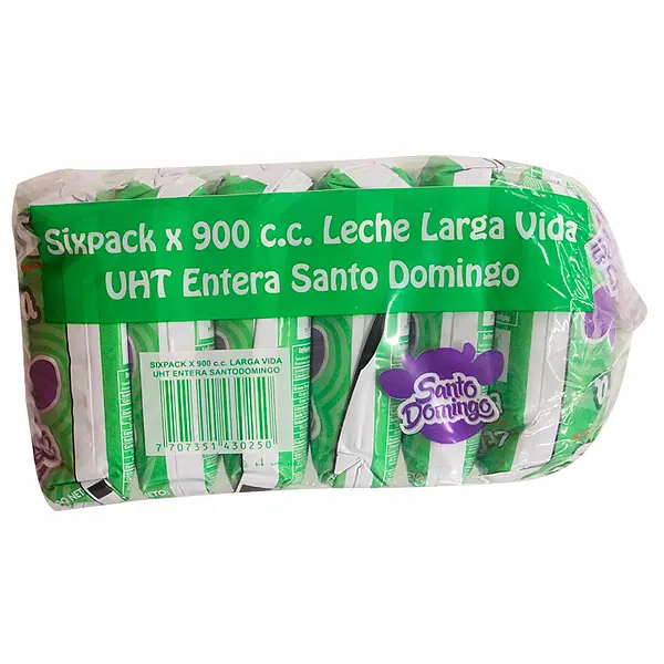 SixPack Leche Santodomingo x 900 ml