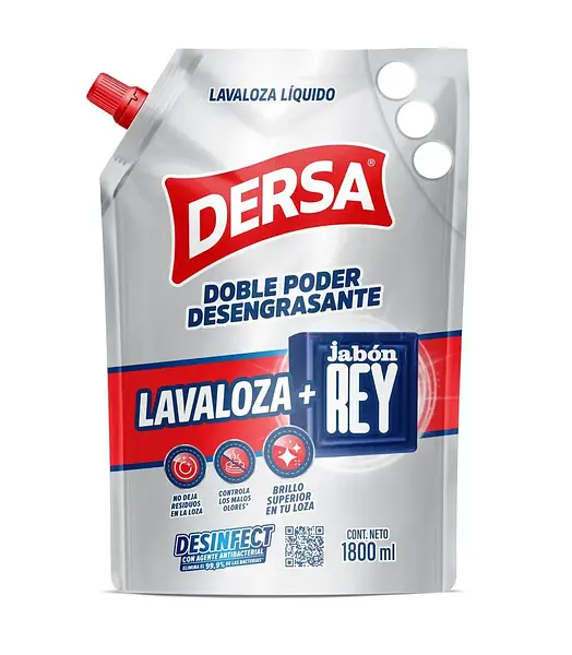 Lavaloza Líquido Dersa + REY x 1800 ml