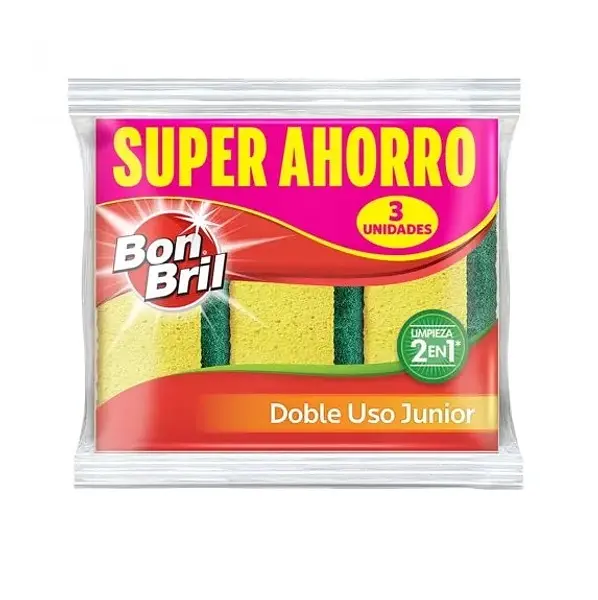 Esponja Doble Uso Junior x 3 u