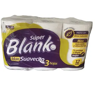 Papel Higiénico Súper Blanko Max x 12 rollos