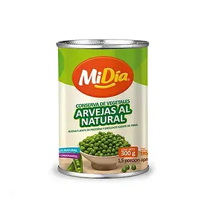 Arveja al Natural Mi Día x 300 g