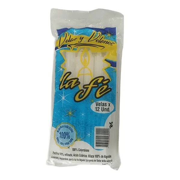 Vela Acanalada La Fé x 12 u