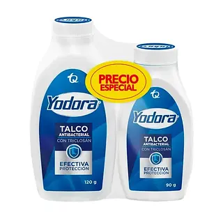Talco Yodora x 120 g + 90 g
