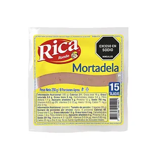 Mortadela Rica x 250 g