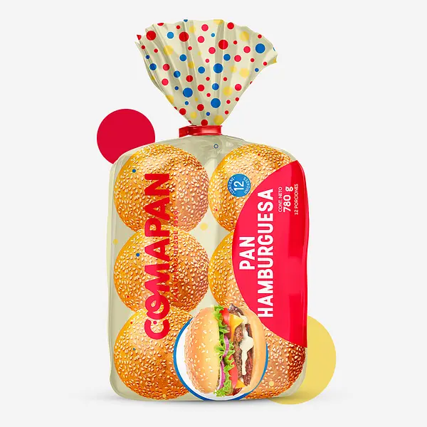 Pan Hamburguesa COMAPAN 780 g x 12 u