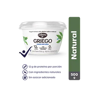 Yogurt Griego Natural Alpina