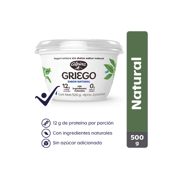 Yogurt Griego Natural Alpina