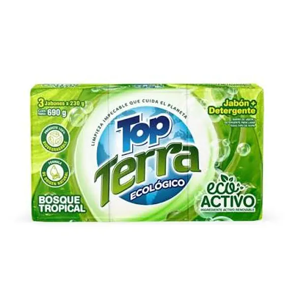 Jabon Top Terra Ecologico X 3uni