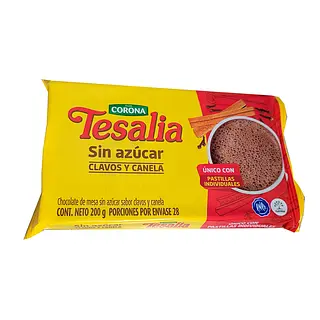 Chocolate Teselia Sin Azucar Clavos Y Canela