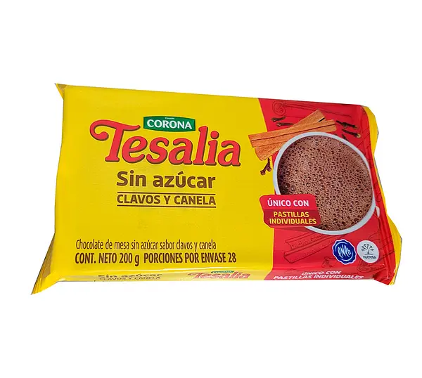 Chocolate Teselia Sin Azucar Clavos Y Canela
