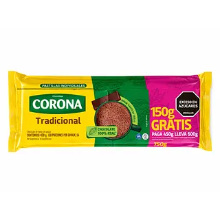 Chocolate Corona Pague450g Lleve 600g
