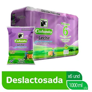 Sixpack Leche Deslactosada Colanta