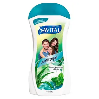 Shampoo Savital Anticaspa Menta Y Eucalipto x 510ML          