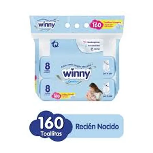 Toallas Winny Humedas Recien Nacido 2 Paquetes