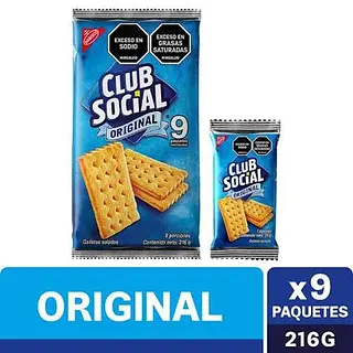 Galleta Club Social X 9 Unidades